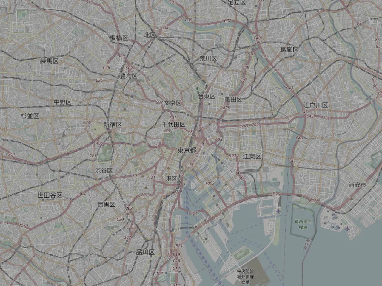 Live sample map: anonymized Tokyo open-data probe traces